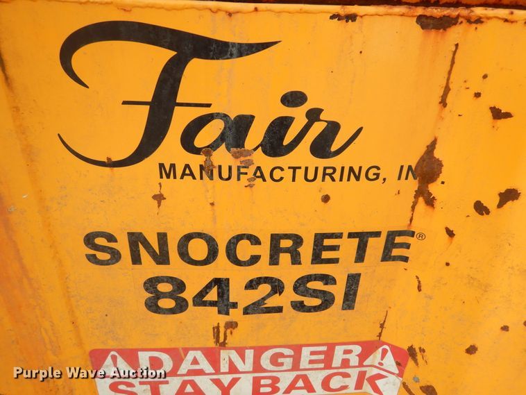 image for item MX9875 Fair Snocrete 842SI snow blower
