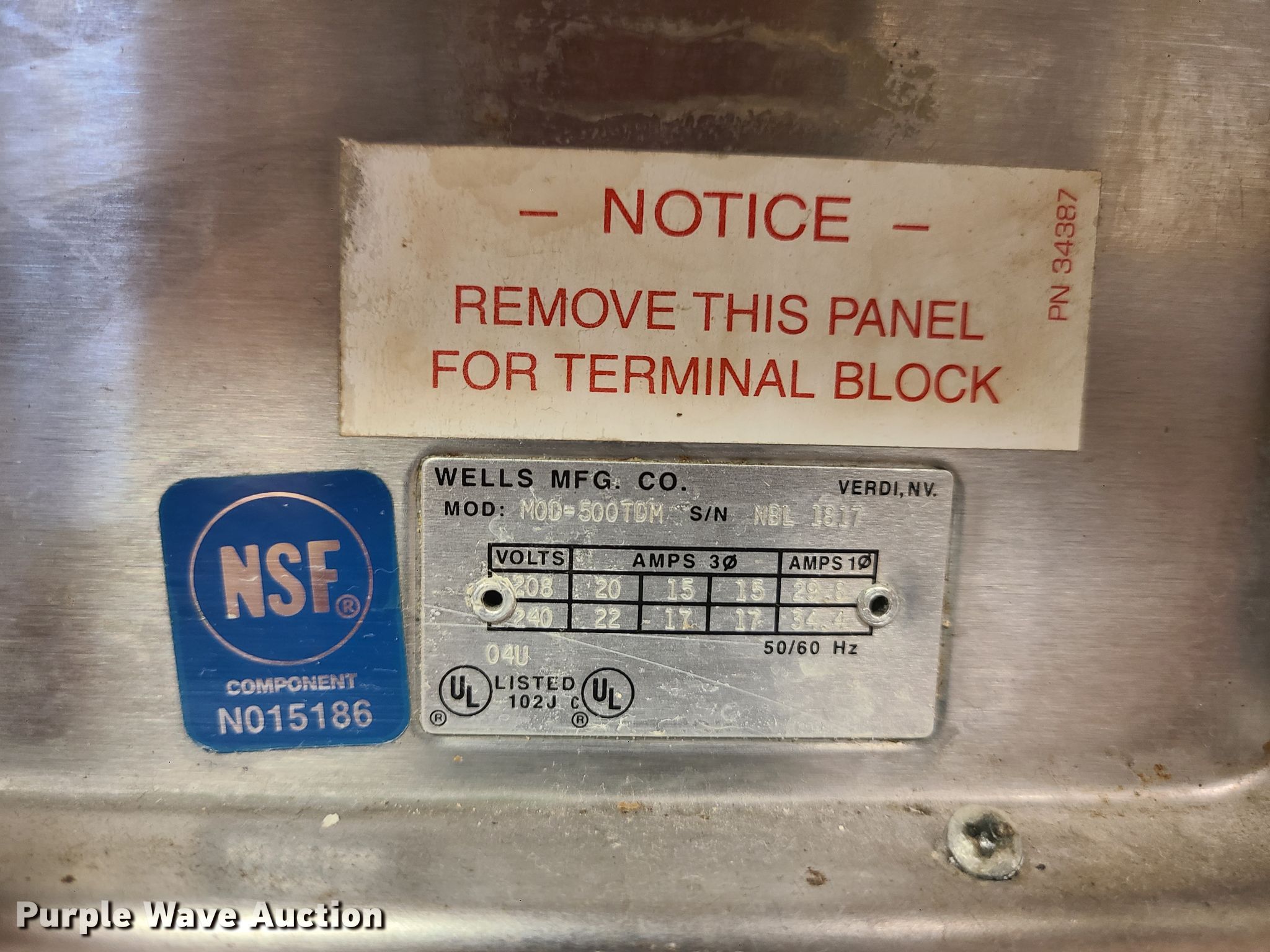 Restaurant equipment in Kansas City, MO Item IF9442 sold Purple Wave