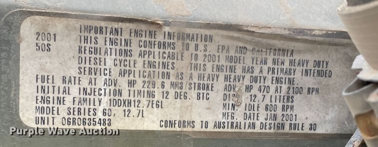 image for item DJ7590 2001 Kenworth T600  semi truck