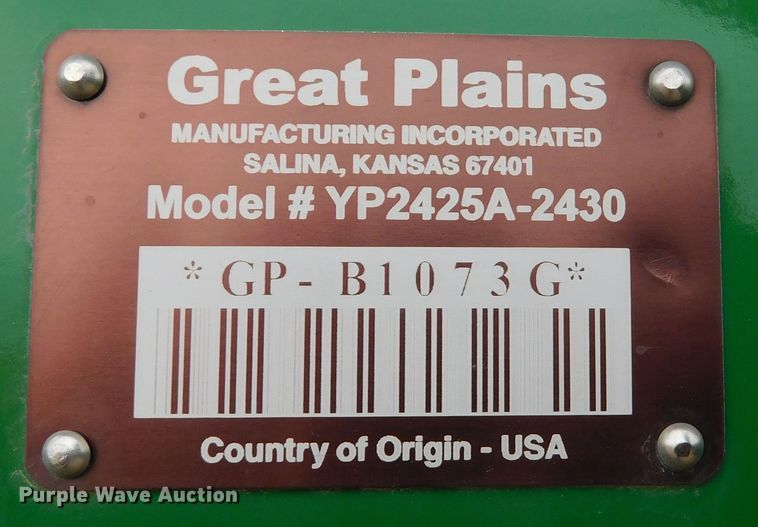 image for item DJ7629 2013 Great Plains YP2425A-2430  no-till planter