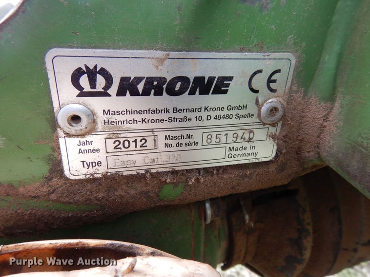 image for item DK0237 2012 Krone Easy Cut 320  disc mower