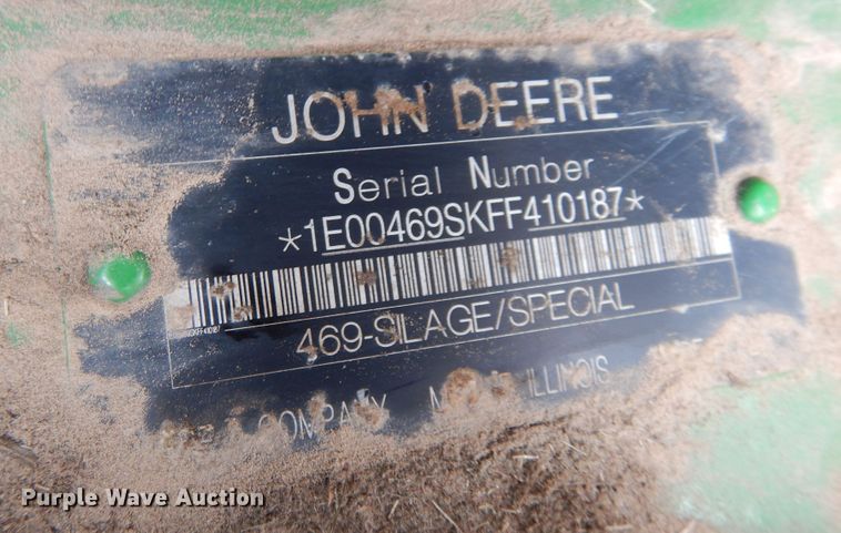 image for item DK0239 2015 John Deere 469  Silage Special round baler