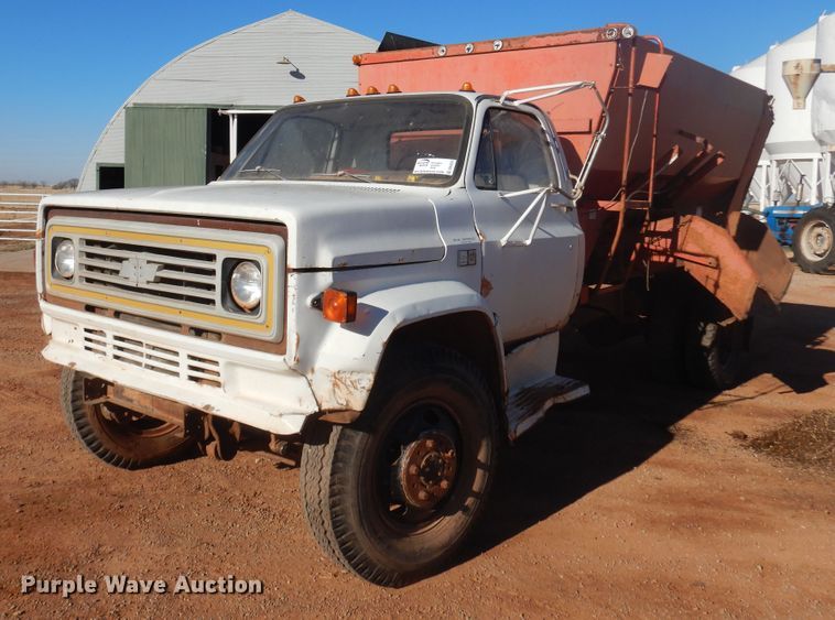 image for item DK4331 1982 Chevrolet C50  feed mixer truck