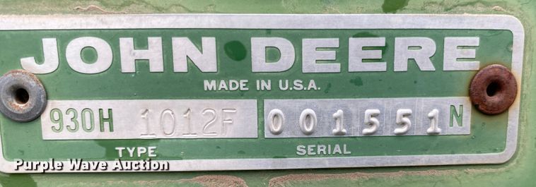 image for item DM8352 John Deere 930H 1012F  grain drill