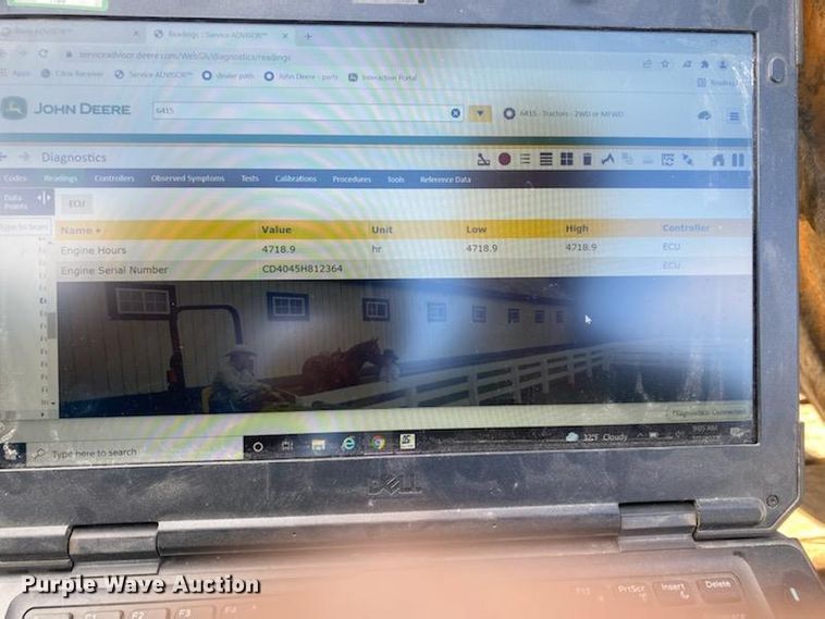 image for item JS9678 2003 John Deere 6415  MFWD tractor