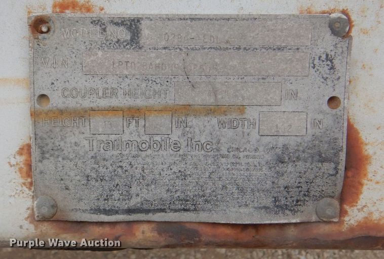 image for item DH7348 1987 Trailmobile  mobile office trailer