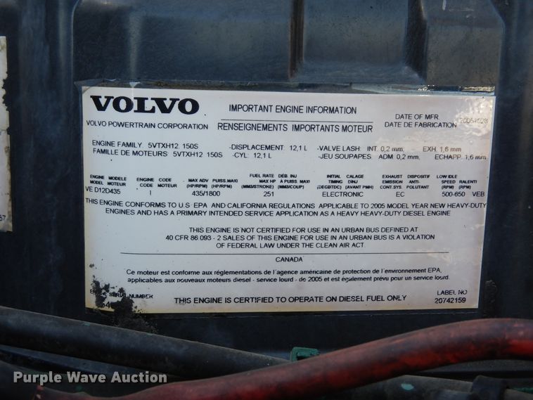 image for item DK0324 2006 Volvo VN Series  semi truck