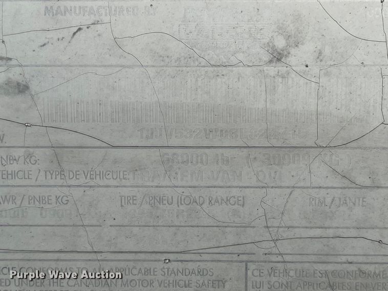 image for item DK0325 2003 Wabash  dry van trailer