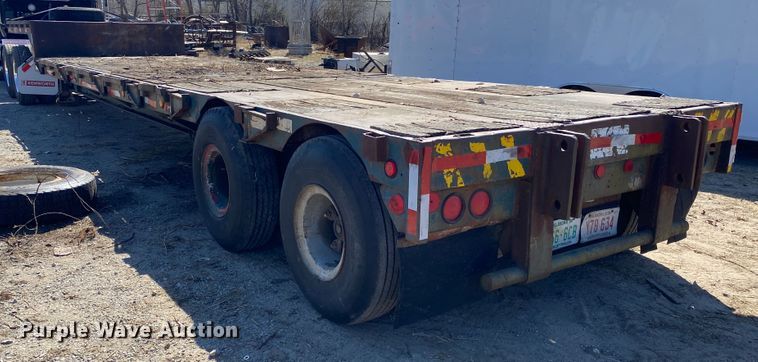 image for item DM4002 1970 Clark  extendable drop deck trailer