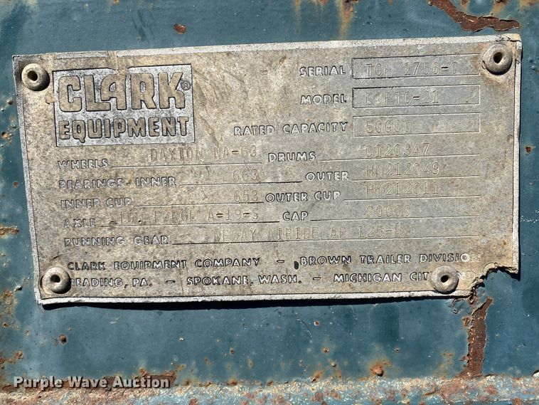 image for item DM4002 1970 Clark  extendable drop deck trailer