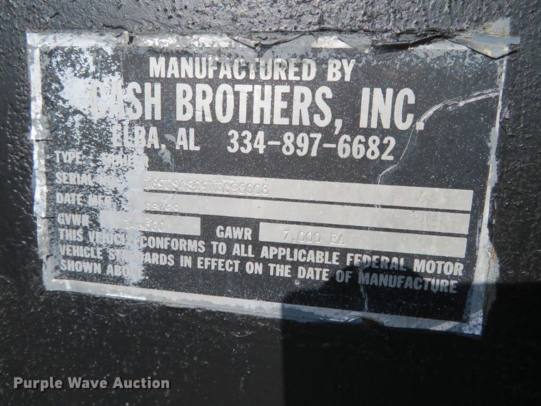 image for item DN7918 1998 Cash Brothers  roll-off container trailer