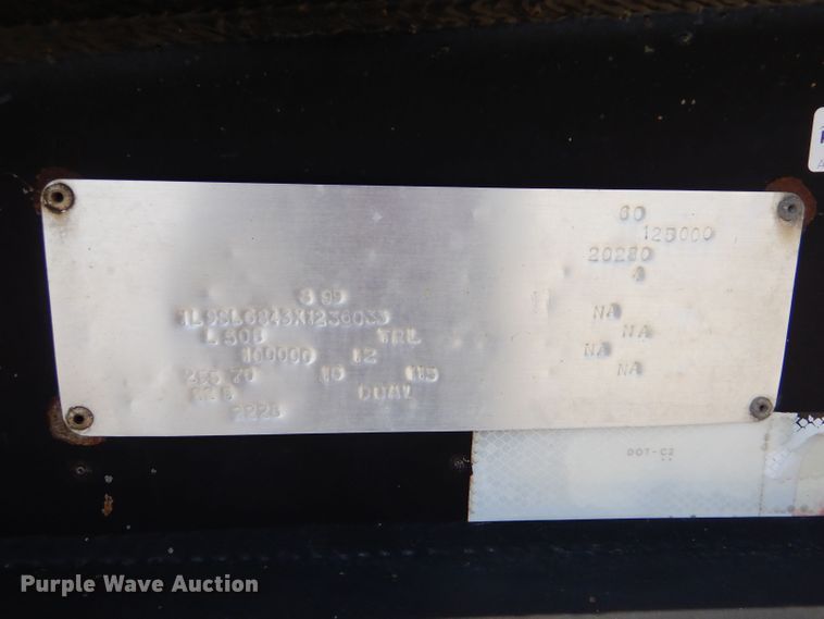 image for item LJ9817 1999 Liddell L50B  lowboy equipment trailer