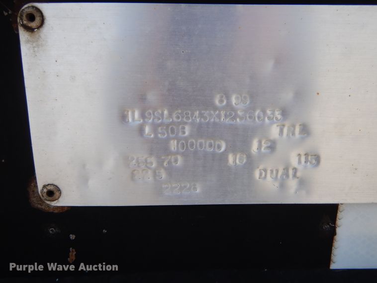 image for item LJ9817 1999 Liddell L50B  lowboy equipment trailer