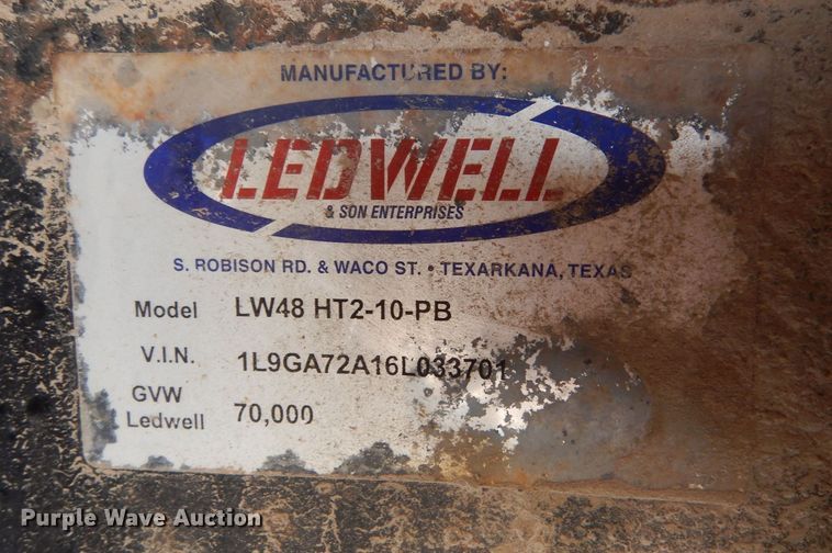 image for item LJ9822 2006 Ledwell LW48 HT2-10-PB  drop deck equipment trailer