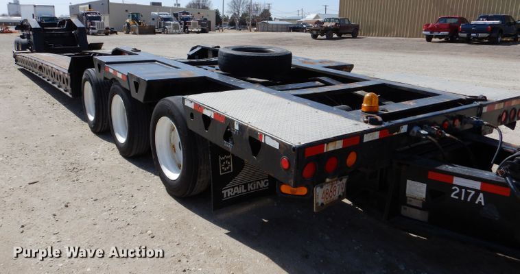 image for item LJ9828 1996 Trail King 130  lowboy equipment trailer