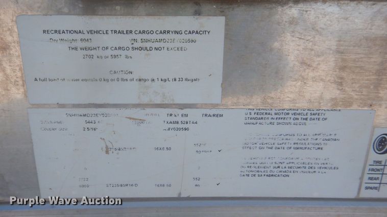 image for item DI8721 2014 American Hauler  enclosed cargo trailer