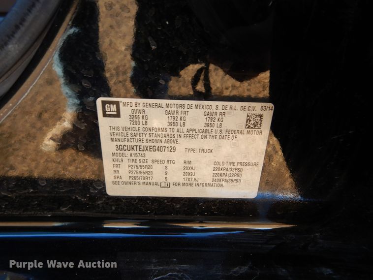 image for item DK3350 2014 Chevrolet Silverado 1500 High Country  Crew Cab pickup truck