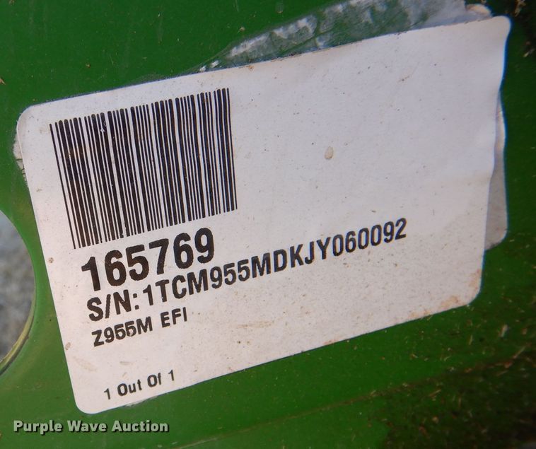 image for item DK7261 John Deere Z955M  ZTR lawn mower