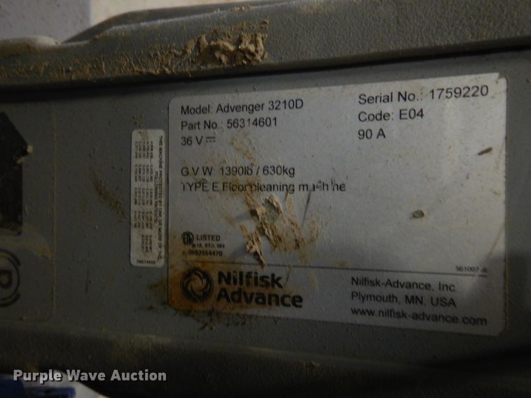 image for item EP9727 Nilfisk Advance 3210D  floor sweeper