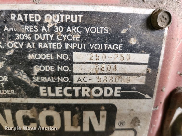image for item HK9393 Lincoln 250  welder
