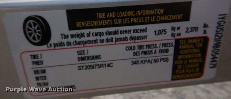 image for item IM9687 2009 Aluma  utility trailer