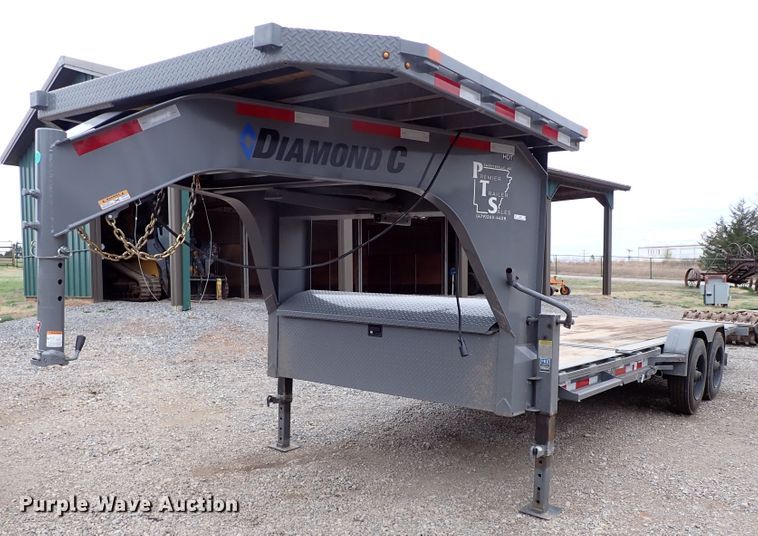image for item JO9585 2021 Diamond C  tilt deck equipment trailer