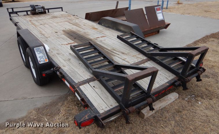 image for item LJ9811 2007 Load Trail Carhaul  equipment trailer