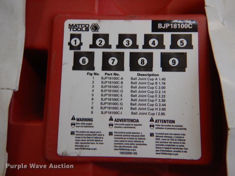 image for item LJ9842 Matco Tools BJP18100 ball joint press