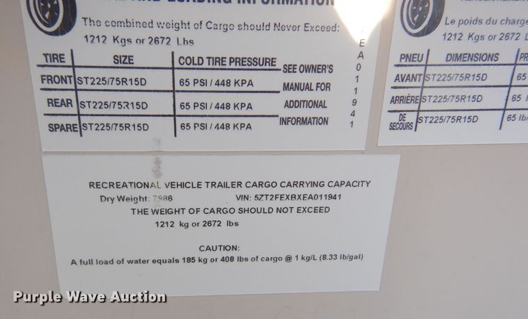 image for item MX9886 2014 Forest River  camper