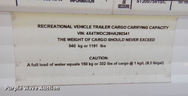 image for item MX9887 2017 Forest River Wildwood  camper