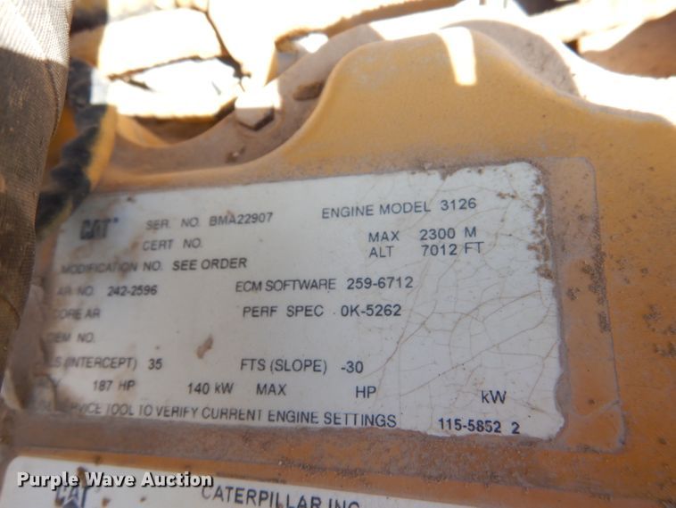 image for item DJ7594 2005 Caterpillar 325CL  excavator