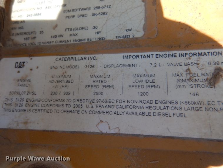 image for item DJ7594 2005 Caterpillar 325CL  excavator