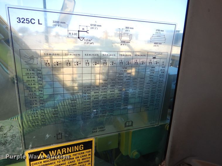 image for item DJ7594 2005 Caterpillar 325CL  excavator