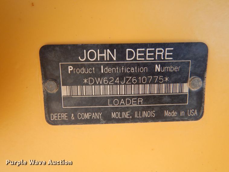image for item DJ7597 2007 John Deere 624J  wheel loader
