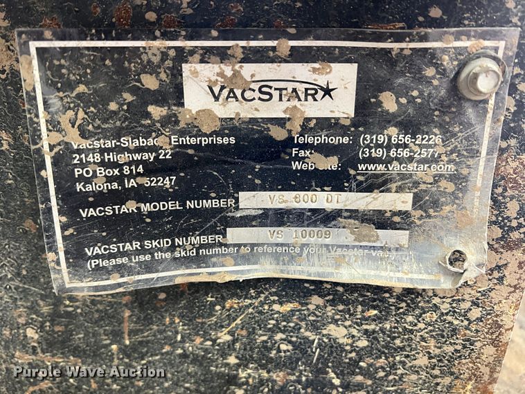 image for item DJ7614 2010 Vac Star VS-800 DT  vacuum excavator