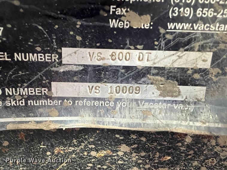 image for item DJ7614 2010 Vac Star VS-800 DT  vacuum excavator