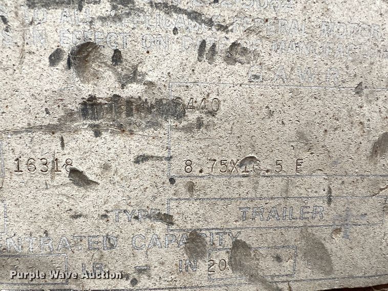 image for item DJ7621 1989 Trail-Eze  equipment trailer