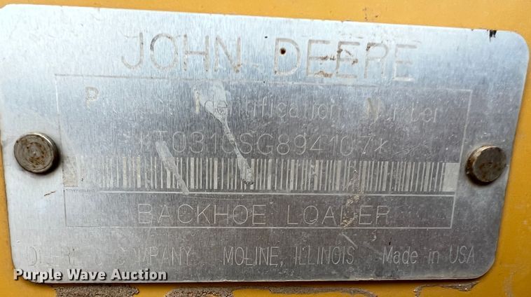 image for item DJ7627 2001 John Deere 310SG  backhoe