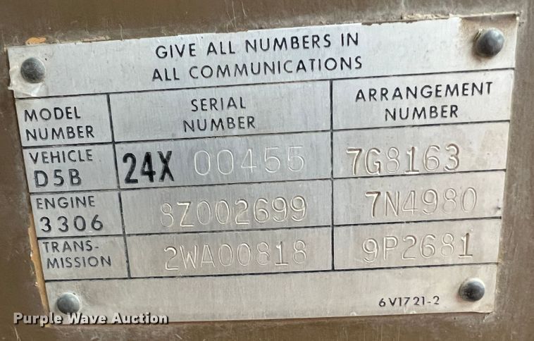 image for item DJ7628 1980 Caterpillar D5B  dozer