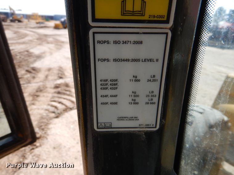 image for item DK7263 2013 Caterpillar 420F  backhoe