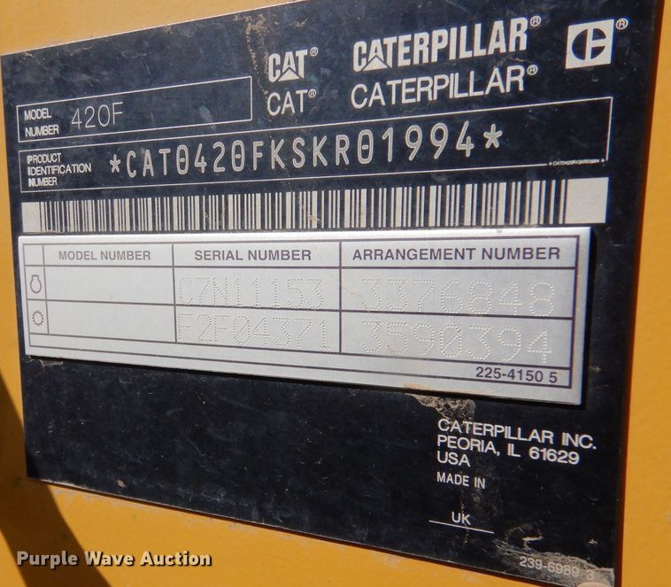 image for item DK7263 2013 Caterpillar 420F  backhoe