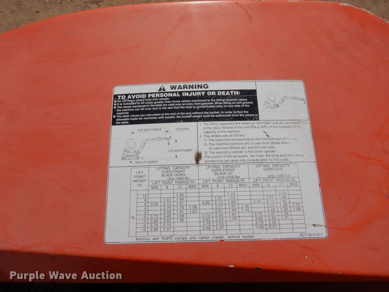 image for item DL3732 2003 Kubota U35  mini excavator