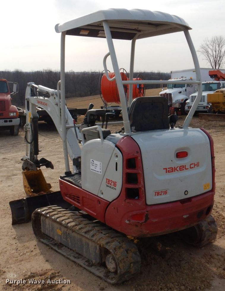 image for item DL3734 2014 Takeuchi TB216  mini excavator