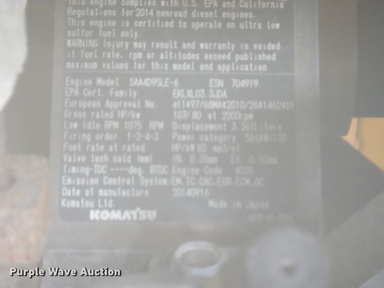 image for item DL3735 2015 Komatsu D39PX-23  dozer