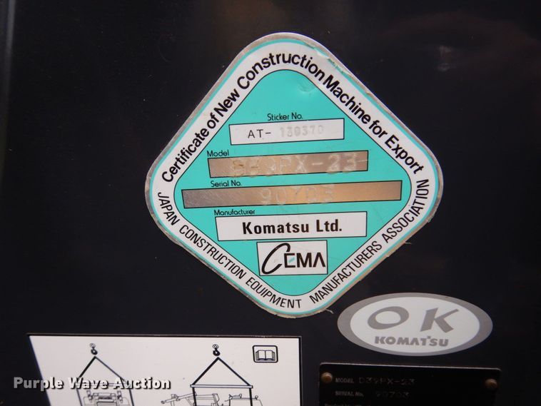 image for item DL3735 2015 Komatsu D39PX-23  dozer