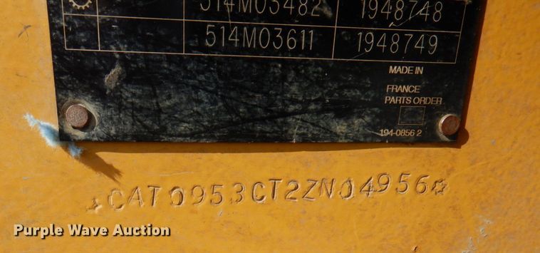 image for item DL3738 2002 Caterpillar 953C  track loader