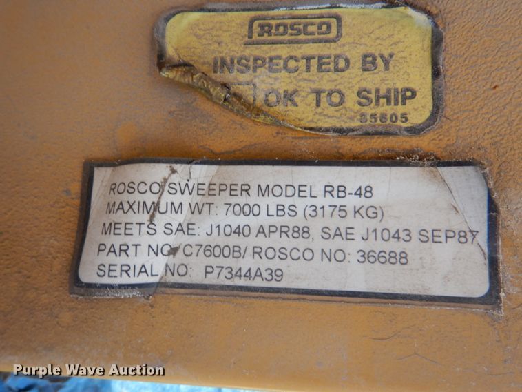 image for item DM6012 1998 Rosco RB48  broom