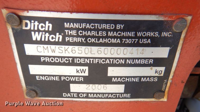 image for item DM6025 2006 Ditch Witch SK650  compact utility loader