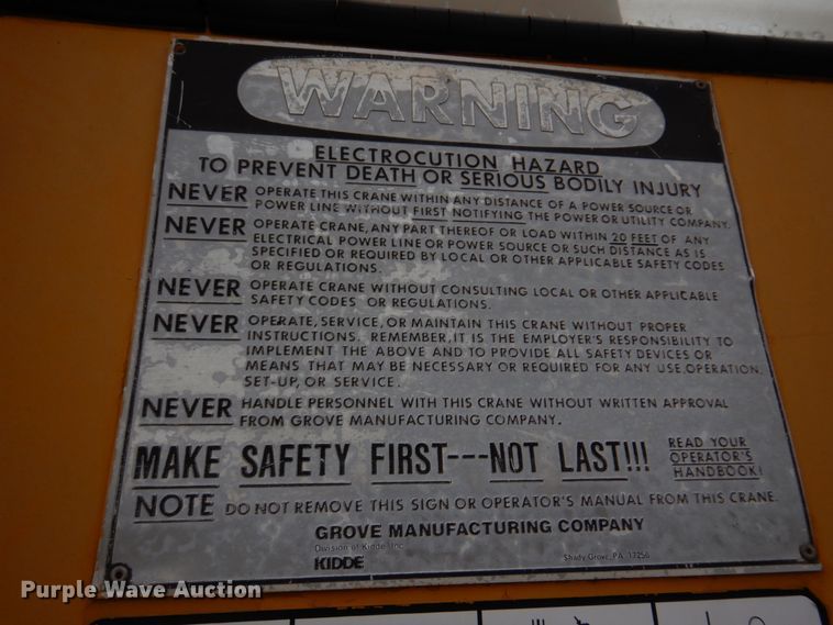 image for item DM7231 1974 Grove 8435G  crane