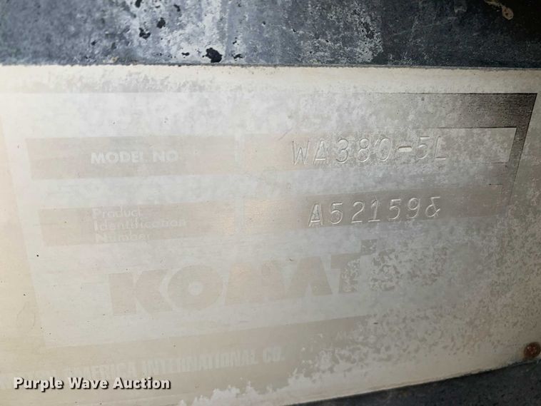 image for item DN7302 2004 Komatsu WA380-5  wheel loader